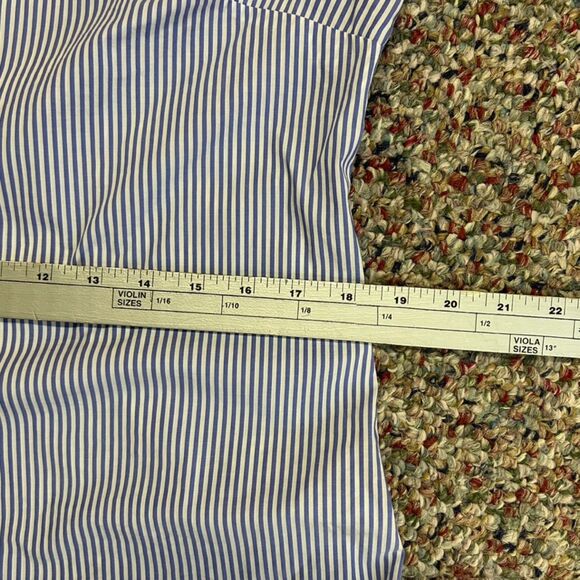 J. Crew Blue White Striped Cotton Poplin Hidden Button Signature Fit Shirt Sz 8 - Picture 11 of 15